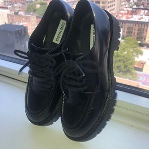 STEVE MADDEN LUISA BLACK LEATHER SZ 7